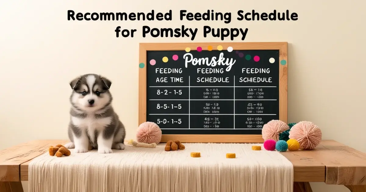 Recommended feeding schedule for a Pomsky puppy